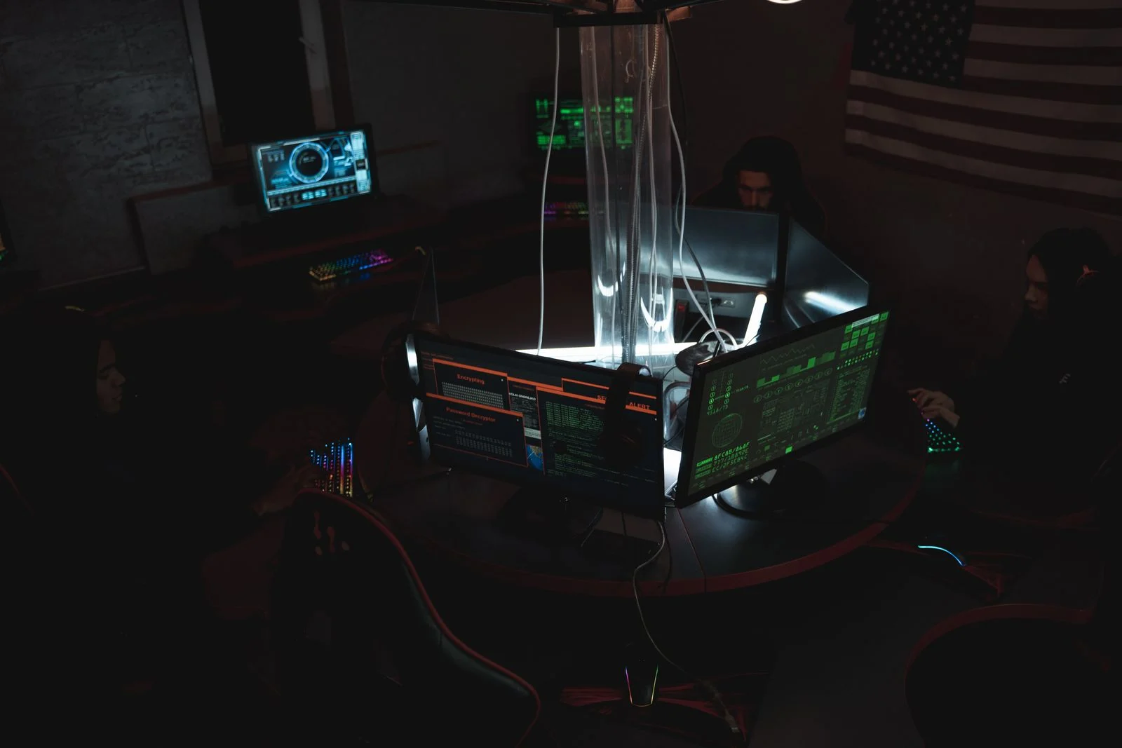 Cybersecurity professionals collaborating on data protection